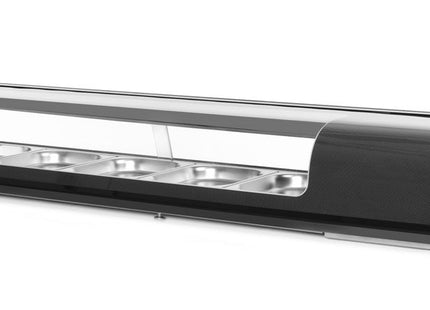 Sushidisk, Arktic, Beholdere inkluderet: 4x GN 1/3 (H) 40mm., sort, 230V/190W, 426x1177x(H)296mm