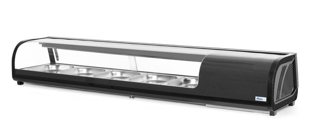 Sushidisk, Arktic, Beholdere inkluderet: 5x GN 1/2 (H)40 mm., sort, 230V/190W, 420x1800x(H)265mm