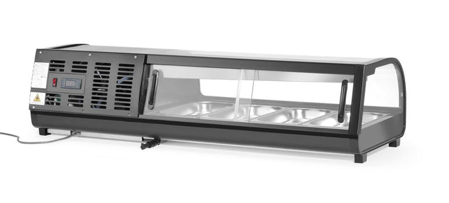 Sushidisk, Arktic, Beholdere inkluderet: 4x GN 1/3 (H) 40mm., sort, 230V/190W, 426x1177x(H)296mm