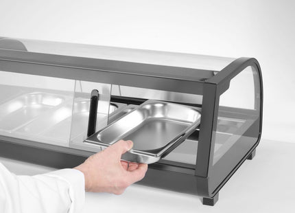 Sushidisk, Arktic, Beholdere inkluderet: 6x GN 1/3 (H) 40mm., sort, 230V/190W, 426x1529x(H)296mm