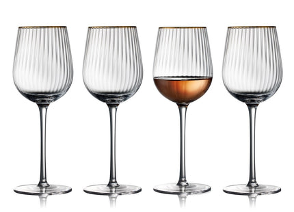 Hvidvinsglas Palermo Gold 30 cl 4 stk. - 4 pakker