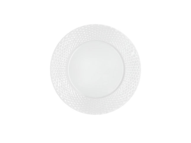 Tallerken flad Basket 22 cm Hvid Ovnfast porcelæn - 6 stk