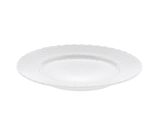 Tallerken flad Basket 22 cm Hvid Ovnfast porcelæn - 6 stk