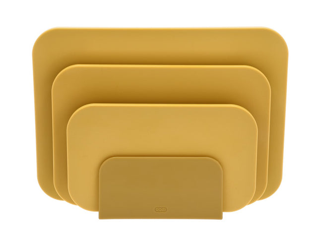 Skærebræt-sæt Choptima 35,5 x 7 x 26,5 cm Curry - 2 sæt