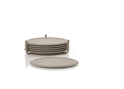 Glasbrikker m. holder Singles Taupe - 6 sæt