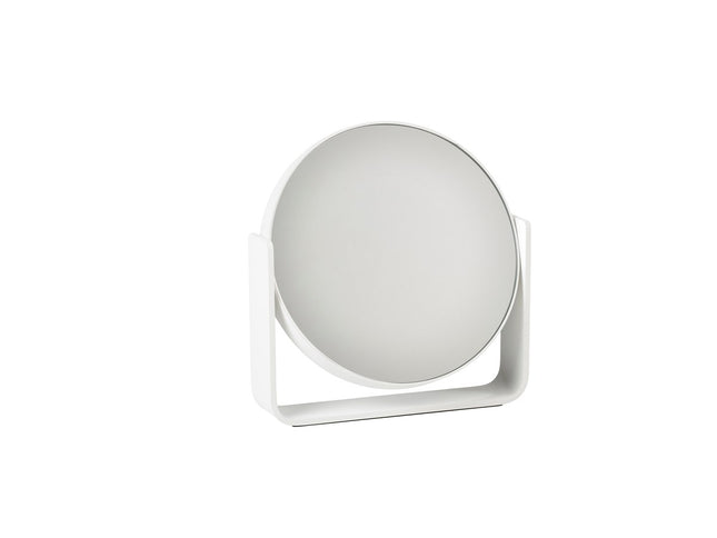 Bordspejl m. 5 x forstørrelse Ume White - 4 stk