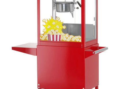 Popcornmaskine med vogn, HENDI, rød, 230V/1155W, 940x510x(H)1553mm