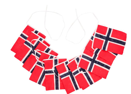 Flagranke NO 5,4 mtr Rød/Blå Polyester - 6 stk