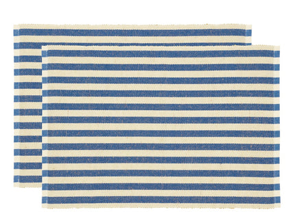 Dækkeserviet 33x48 2-pk Statement Stripe Blue - 12 sæt