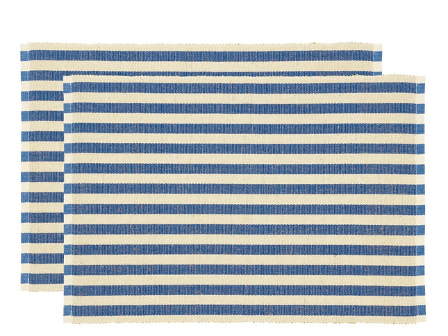 Dækkeserviet 33x48 2-pk Statement Stripe Blue - 12 sæt