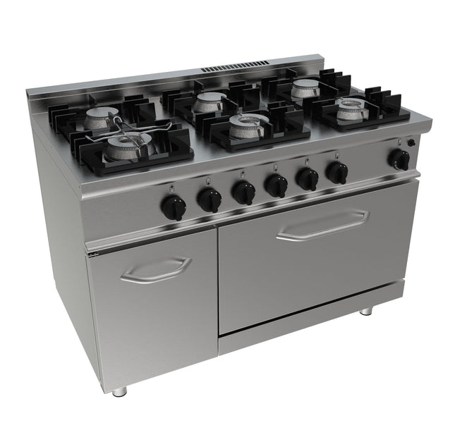 Gaskomfur med gasovn
model E7/KUPG6LN