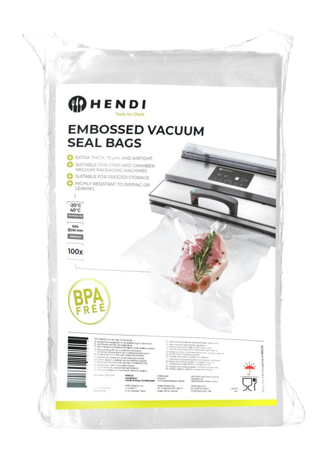 Prægede vakuumposer, HENDI, 100 pcs., 150x400mm