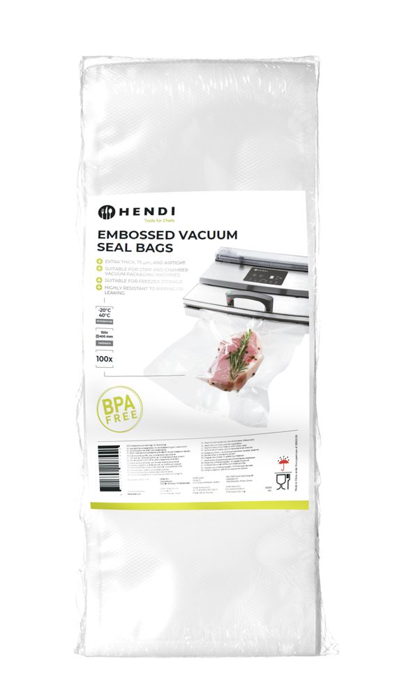 Prægede vakuumposer, HENDI, 100 pcs., 150x400mm
