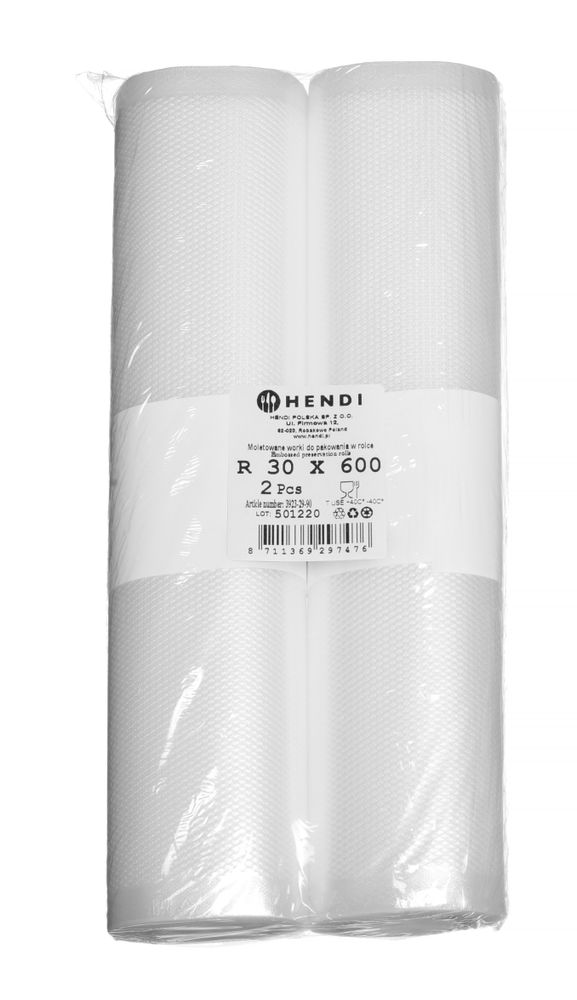 Præget vakuumrulle, til fødevareopbevaring, HENDI, 2 pcs., 6000x300mm