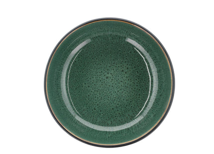Poke-/ramenskål 18 cm Sort/Grøn Stentøj - 6 stk