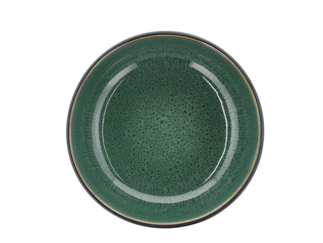 Poke-/ramenskål 18 cm Sort/Grøn Stentøj - 6 stk