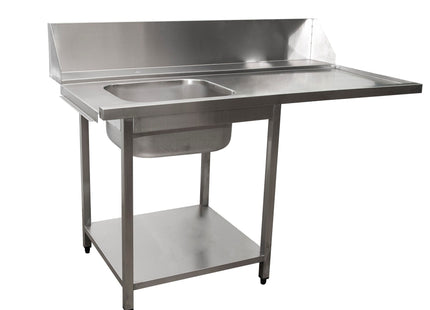 Forsyning bord til opvaskemaskine venstre, 1 kar, 1600 mm