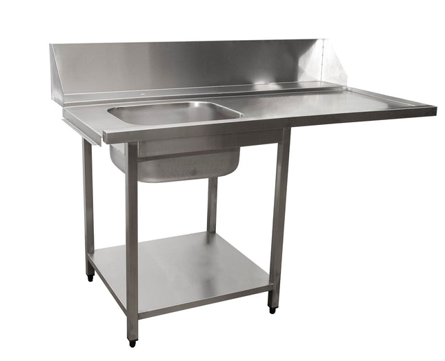 Forsyning bord til opvaskemaskine venstre, 1 kar, 1600 mm