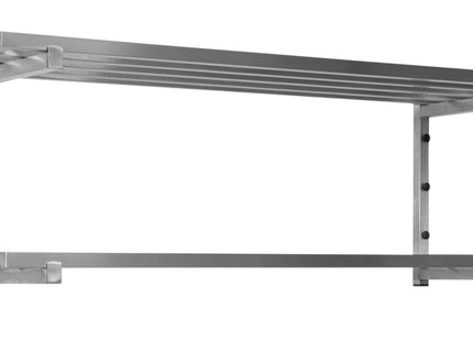Væghylder med stivere, 2 hylder, 1200mm