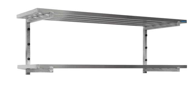 Væghylder med stivere, 2 hylder, 1200mm