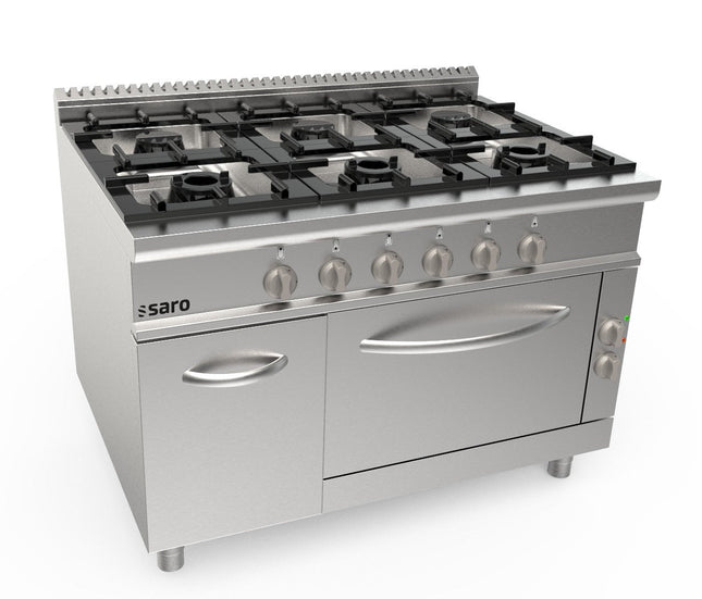 Gaskomfur + el-ovn 6 brændere LQ
model LQ / CUG6NE