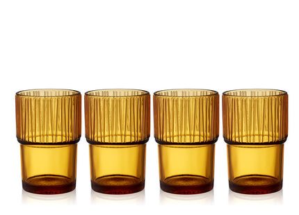 Caféglas Kusintha 38 cl 4 stk. Amber - 2 pakker