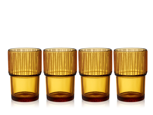 Caféglas Kusintha 38 cl 4 stk. Amber - 2 pakker