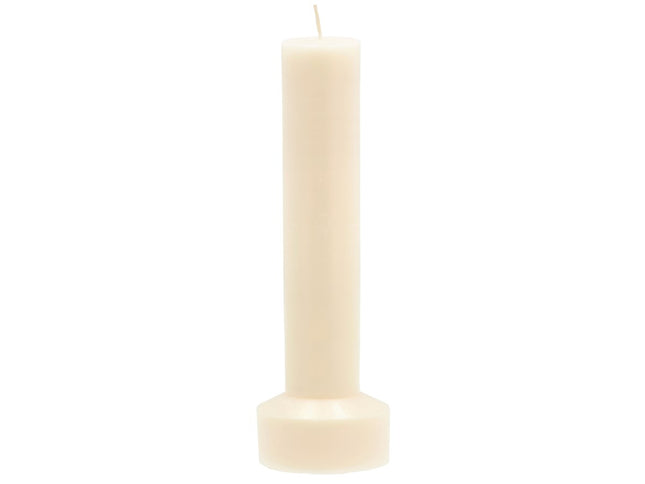Bloklys Hvils D8 x 23 cm Cream Paraffin/Stearin - 6 stk