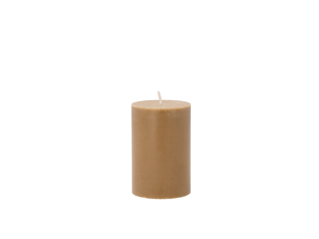 Bloklys Trae D6 x 9 cm Amber 100% Ren stearin - 12 stk