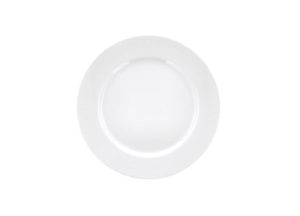 Tallerken flad med fane Eventail 22 cm Hvid - 6 stk