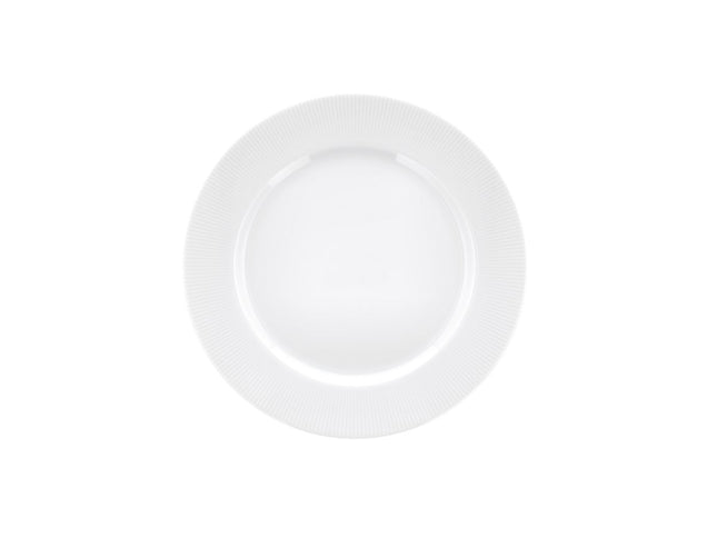 Tallerken flad med fane Eventail 22 cm Hvid - 6 stk