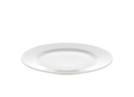 Tallerken flad med fane Eventail 22 cm Hvid - 6 stk