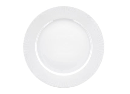Tallerken flad med fane Eventail 28 cm Hvid - 3 stk
