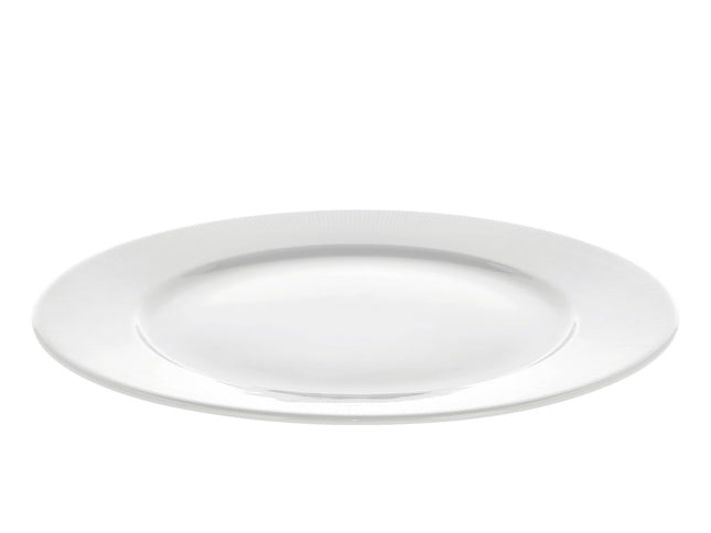 Tallerken flad med fane Eventail 28 cm Hvid - 3 stk