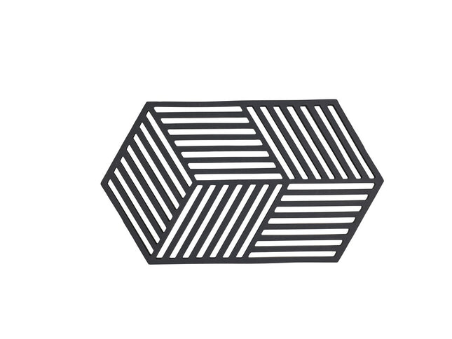 Bordskåner Hexagon Black L24 - 6 stk