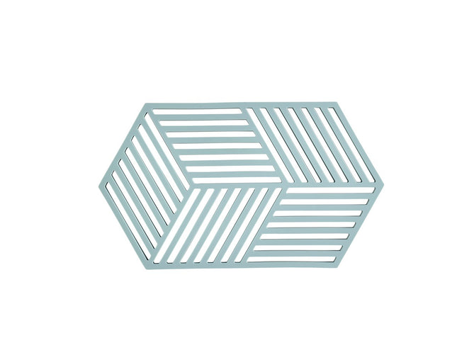 Bordskåner Hexagon Fog blue L24 - 6 stk