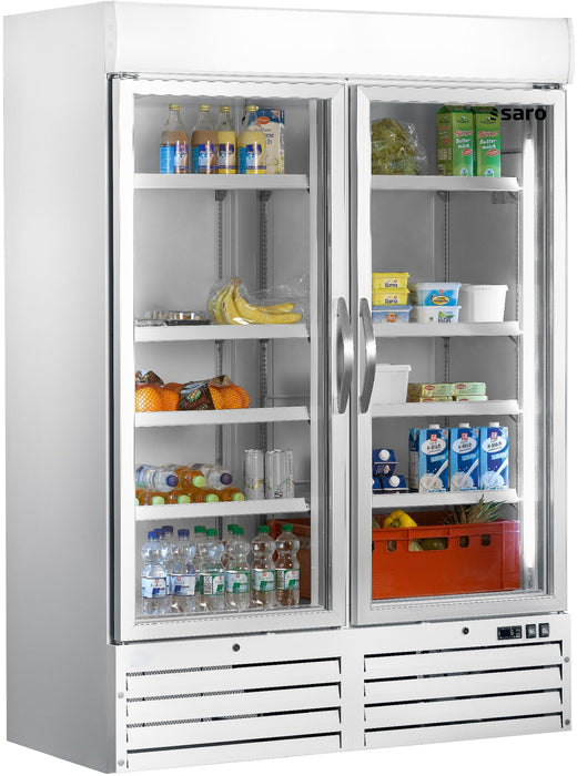 SARO Køleskab med 2 glaslåger - hvid, model G 920