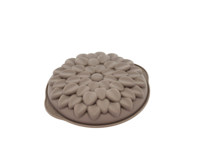 Mousseform Dahlia Dia. 20 x 3,8 cm Latte Silikone - 6 stk