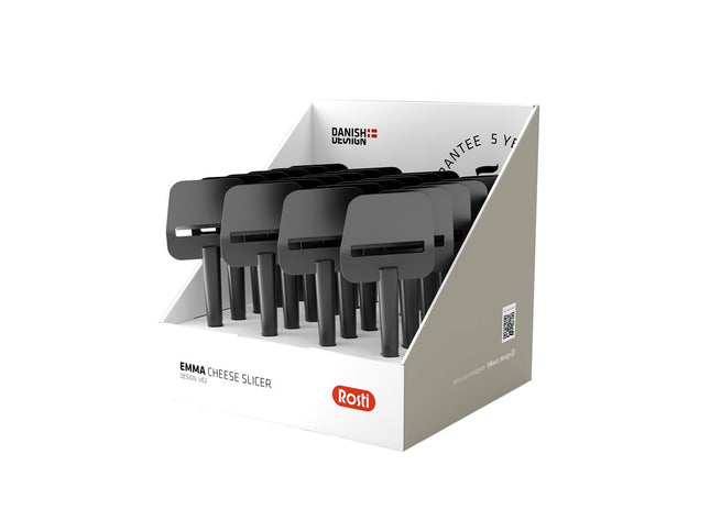 Borddisplay ostehøvl Emma 24 stk. Sort Nylon