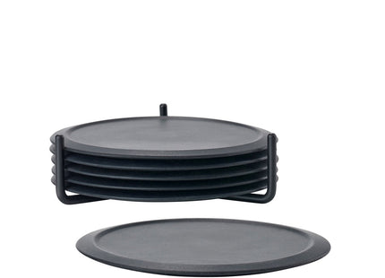 Glasbrikker m. holder Singles Black - 6 sæt