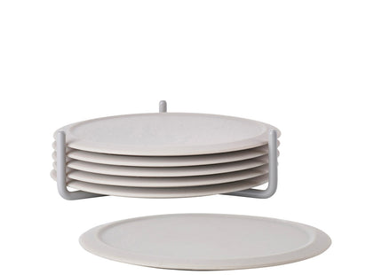 Glasbrikker m. holder Singles Warm Grey - 6 sæt