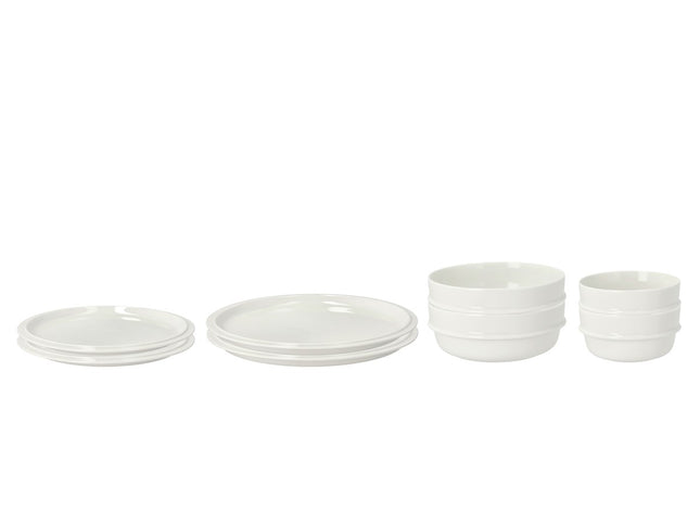 Sæt Eau 8 dele Offwhite Porcelæn - 2 sæt