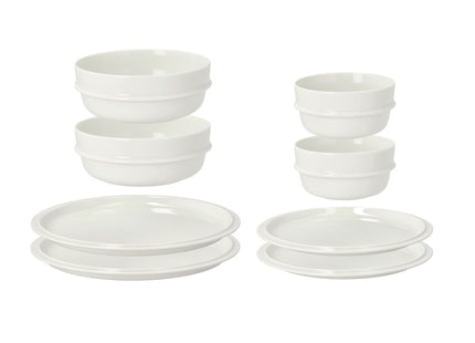 Sæt Eau 8 dele Offwhite Porcelæn - 2 sæt