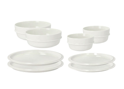 Sæt Eau 8 dele Offwhite Porcelæn - 2 sæt