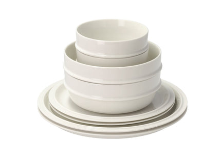 Sæt Eau 8 dele Offwhite Porcelæn - 2 sæt