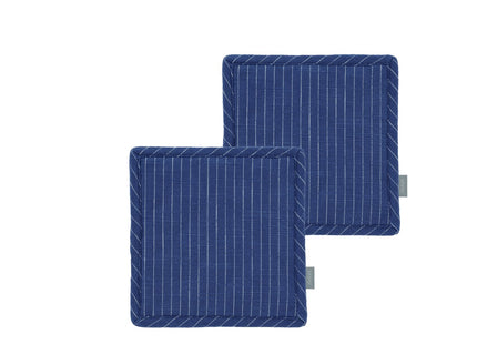 Grydelapper 20x20 Line 2 stk. Royal Blue - 6 pakker