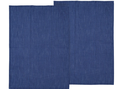 Viskestykke 50x70 Line 2 stk Royal Blue - 6 sæt