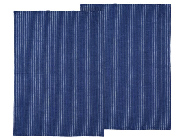 Viskestykke 50x70 Line 2 stk Royal Blue - 6 sæt