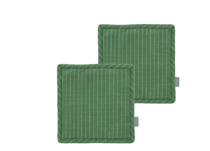 Grydelapper 20x20 Line 2 stk. Green - 6 pakker