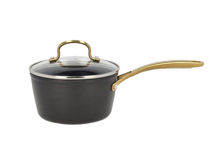 Kasserolle med glaslåg keramisk Brasserie 1,5 liter Sort - 4 stk